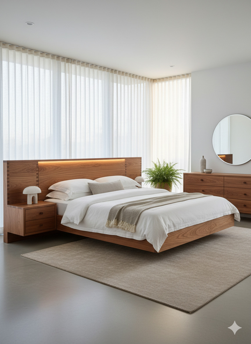 Handcrafted bedroom furniture set